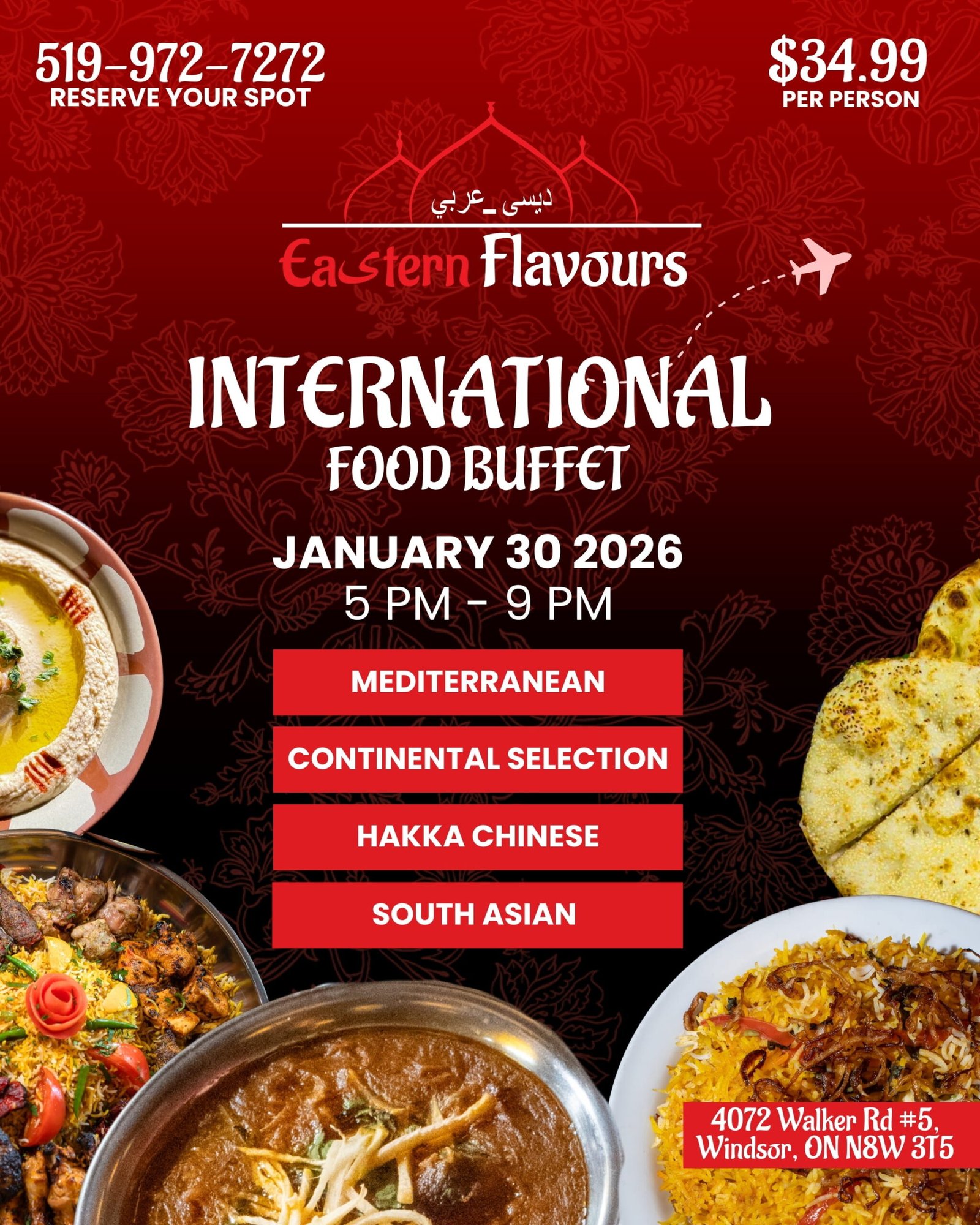 Eastern Flavours International Buffet Jan 30th